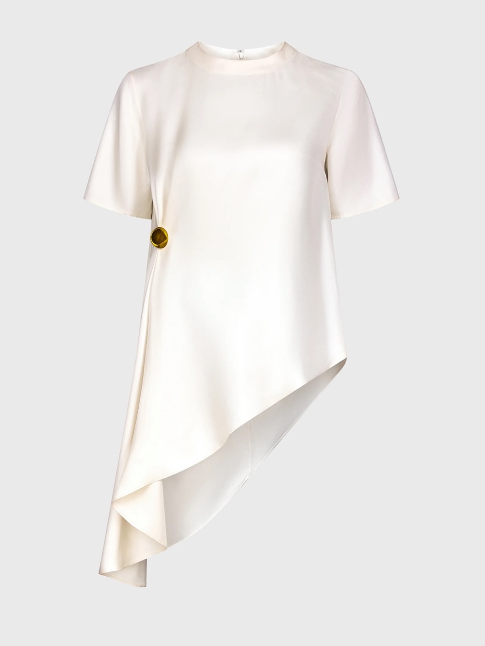 MADEA Asymmetric silk twill top L